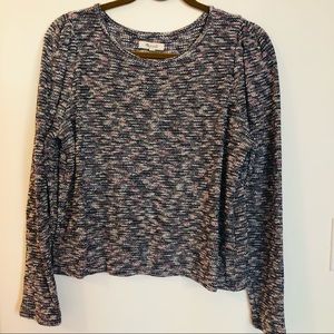 Madewell M textured knit long sleeve top